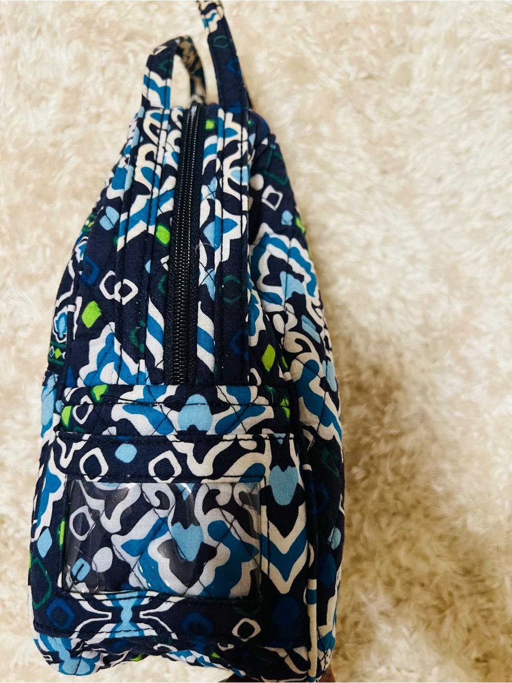 Vera Bradley Navy Blue Multi Quilted Insulated Tote - Picture 4 of 9